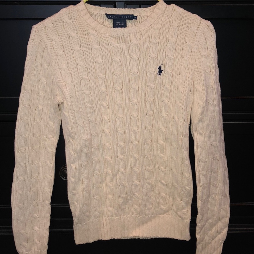 Ralph Lauren polo cream pullover sweater